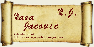 Maša Jačović vizit kartica